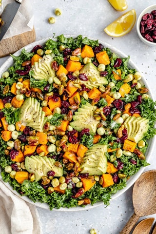 Roasted Sweet Potato Kale Salad