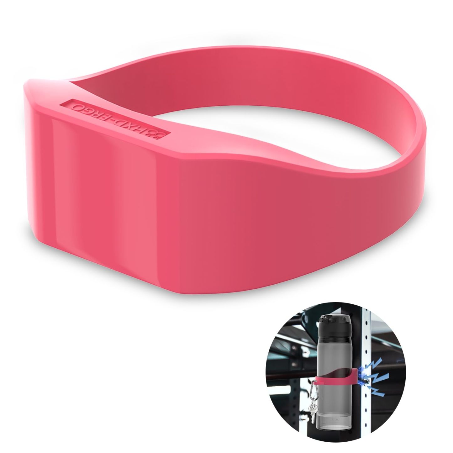 Magnetic Silicone Water Bottle Holder - Gym & Outdoor Sports Bottle Ring with Carabiner