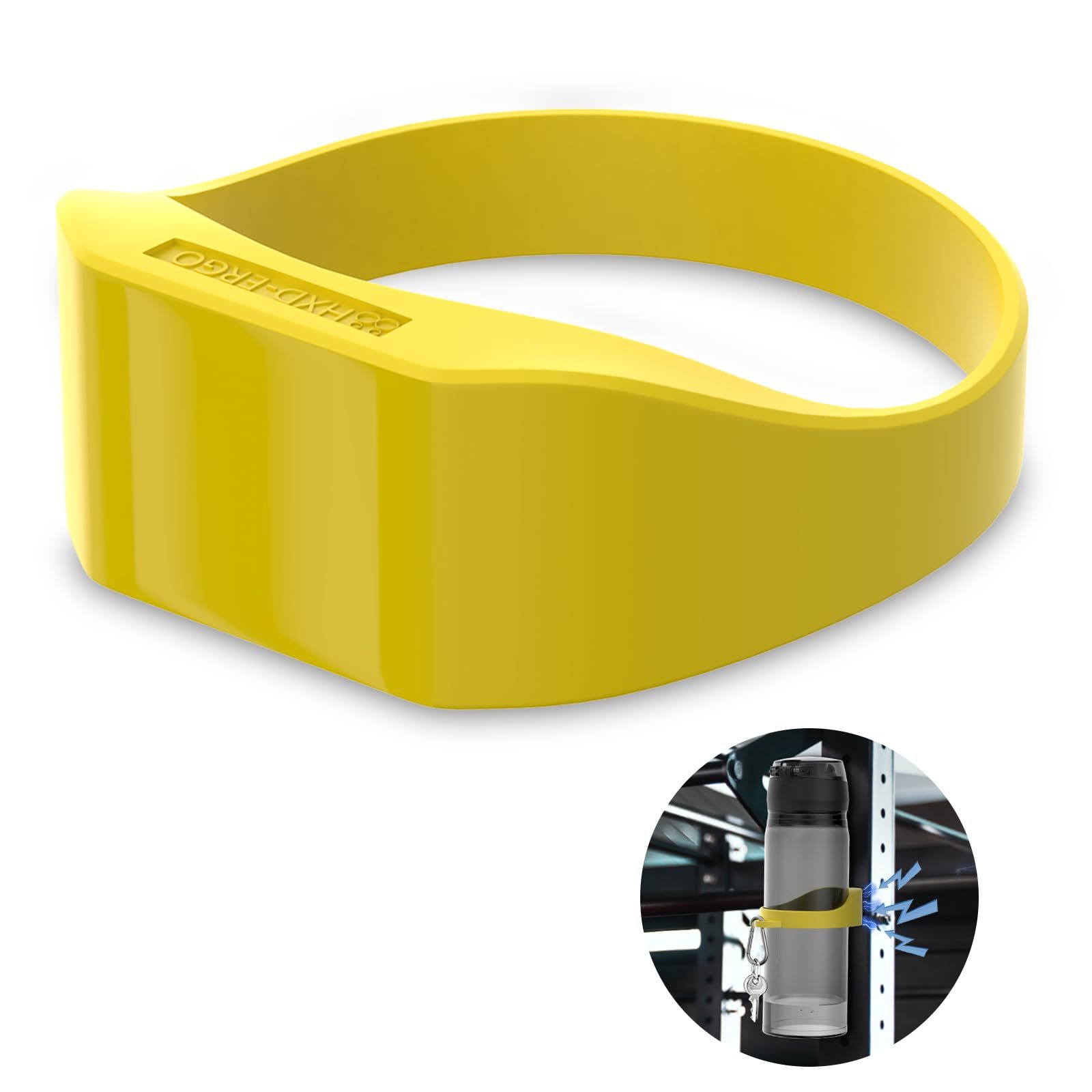 Magnetic Silicone Water Bottle Holder - Gym & Outdoor Sports Bottle Ring with Carabiner