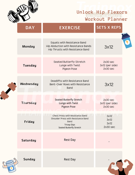 loosen hip flexors woekout schedule