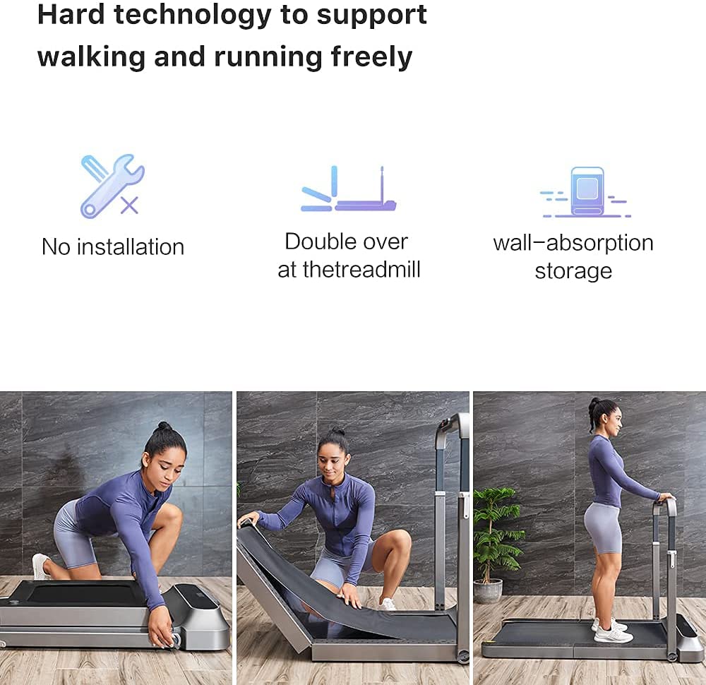 Under Desk Running and Walking Folding Easy Assembly Treadmill R2 0.3-6.2MPH, Postpartum Use is also Very Safe-Trainnox