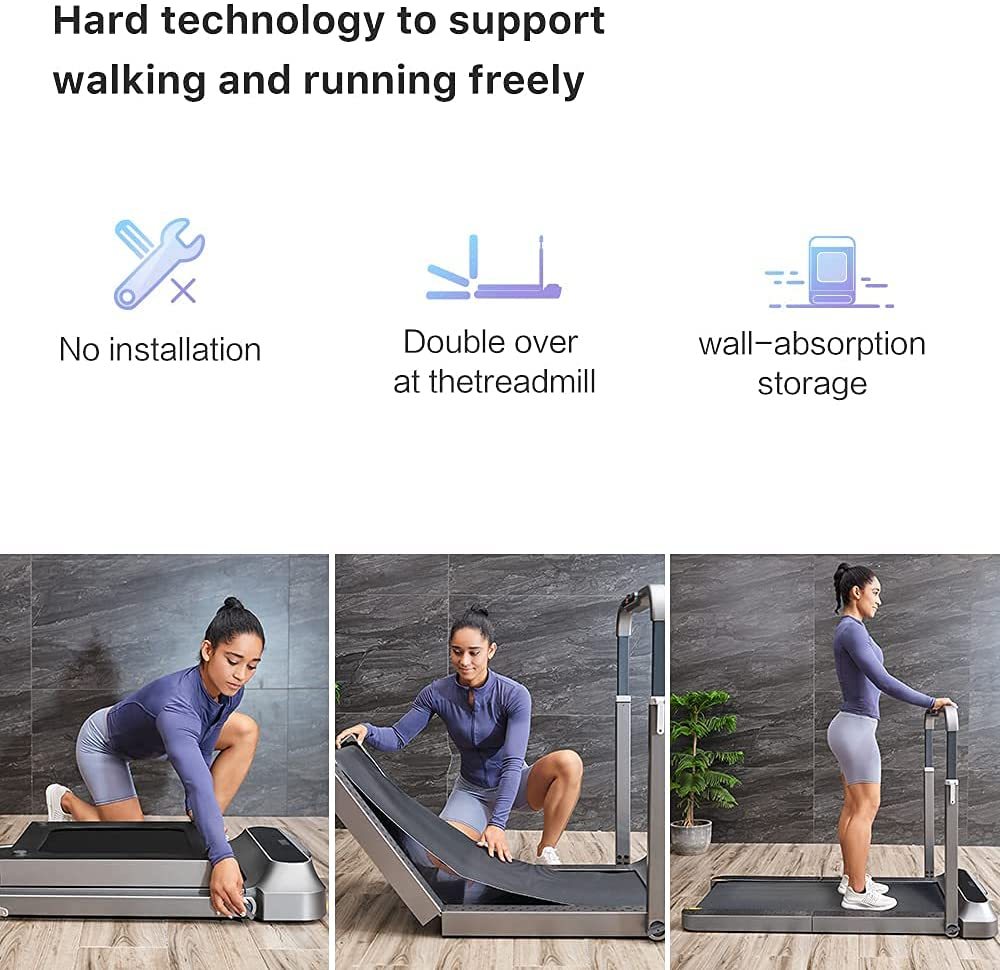 Under Desk Running and Walking Folding Easy Assembly Treadmill R2 0.3-6.2MPH, Postpartum Use is also Very Safe-Trainnox