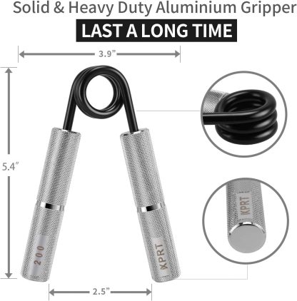Hand Exercise Equipment Metal Grip Strengthener Wrist and Forearm Exerciser Power Gripper 150lb-Trainnox