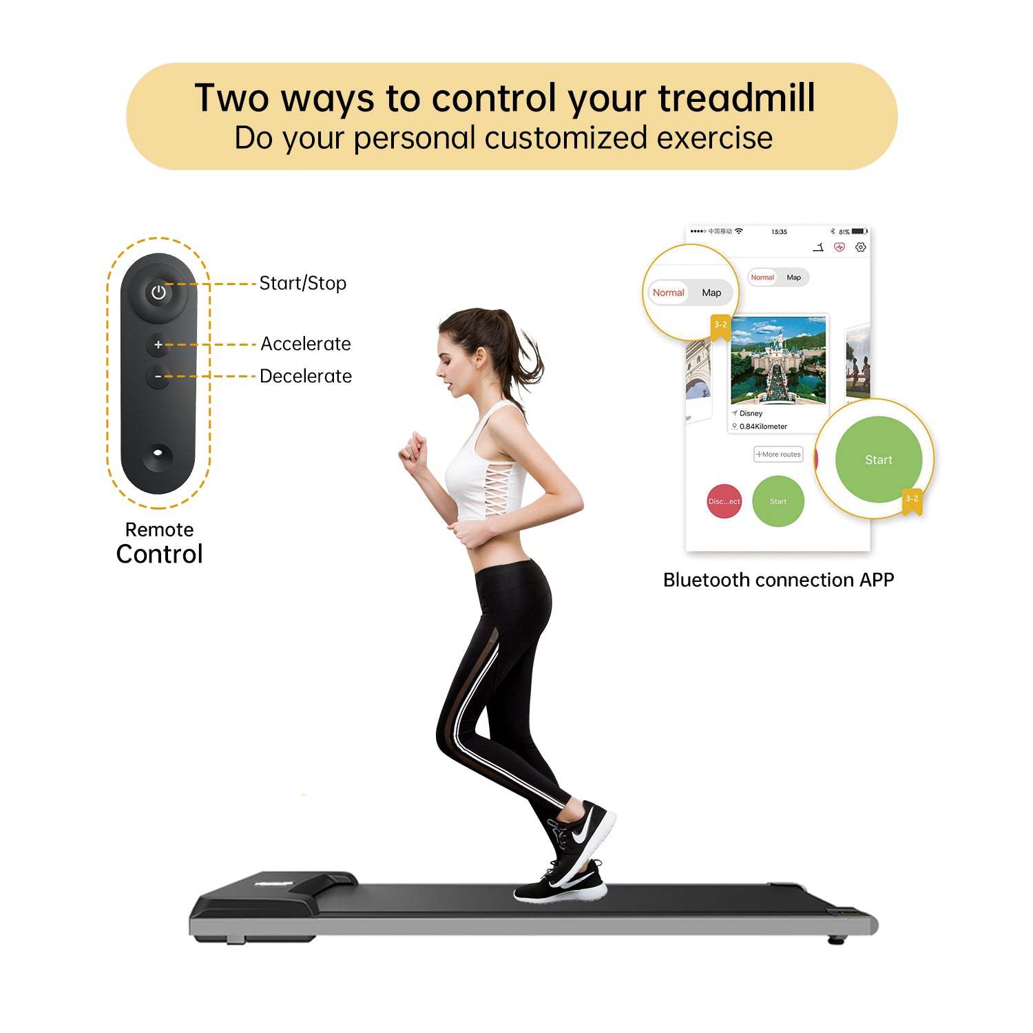 Mini Under Desk Treadmill Smart Remote for Home Small Spaces C1, Postpartum Use is also Very Safe-Trainnox