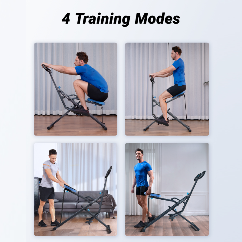2 in 1 Squat Rowing Machine, Easy Setup & Foldable Exercise Equipment, R07-Trainnox