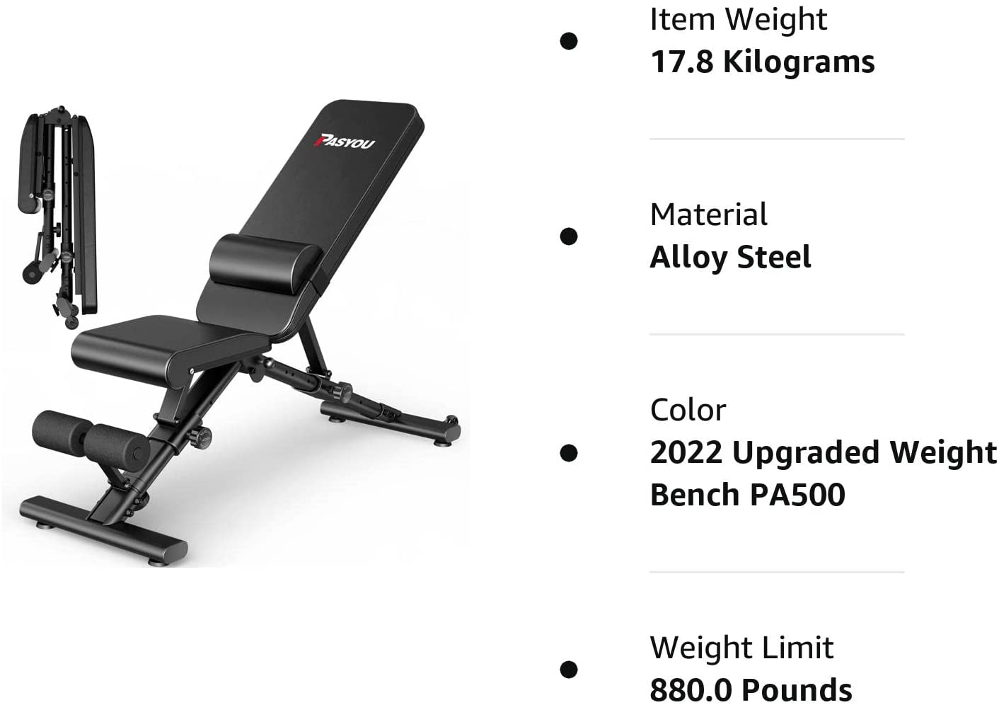 Pasyou adjustable weight bench new arrivals