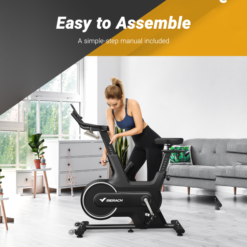 Indoor Cycling Bike for Home with Magnetic Resistance, Bluetooth Stationary Bike, iPad Holder, MR-667-Trainnox