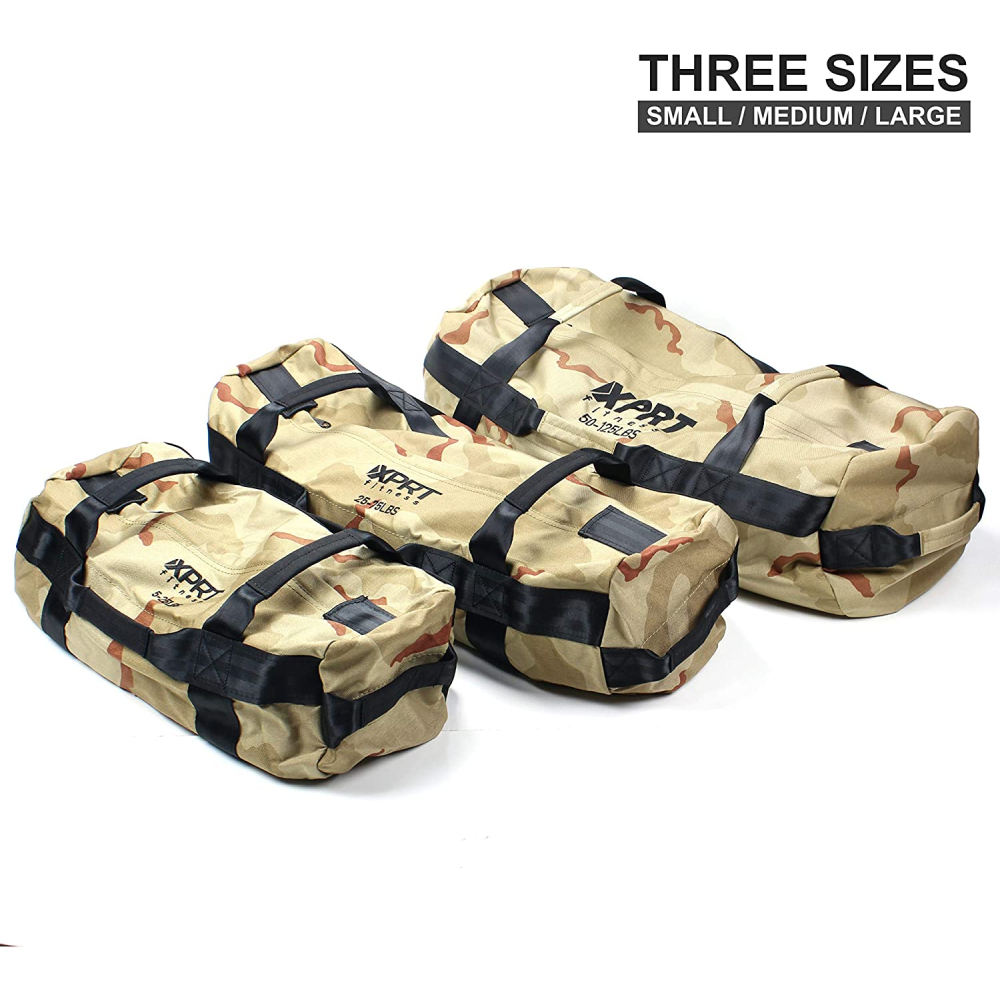 Workout Sandbag for Heavy Duty Workout Cross Training 7 Multi-positional Handles - Color Army Green/Black/Camo-Trainnox