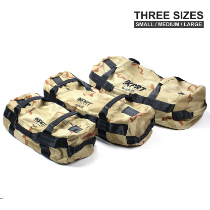 Workout Sandbag for Heavy Duty Workout Cross Training 7 Multi-positional Handles - Color Army Green/Black/Camo-Trainnox
