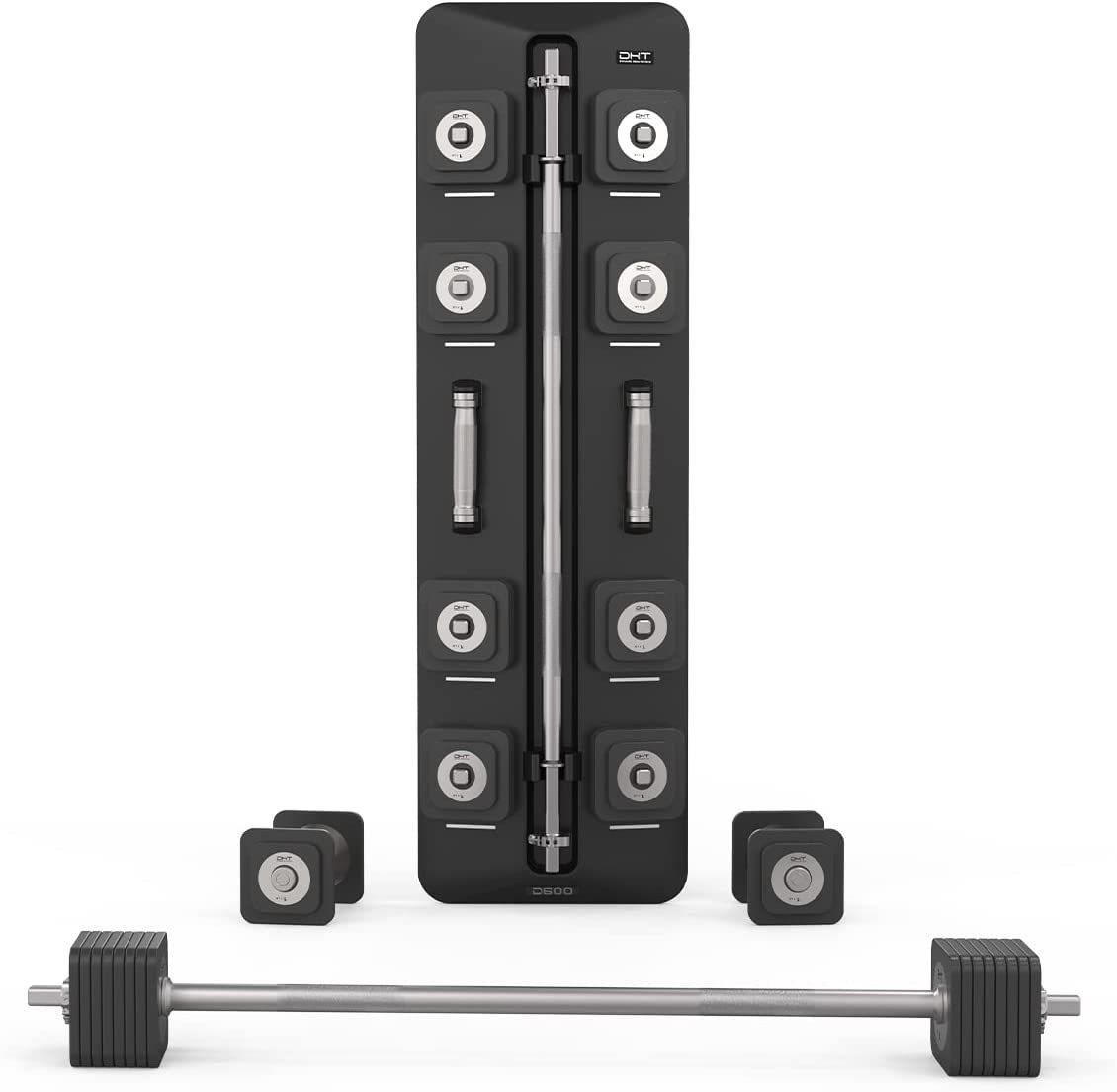 Adjustable Dumbbells Barbell Set with Rack for Home Office, 4-22.8 lbs, 1 Pair / 1 Set / 2 in 1-Trainnox