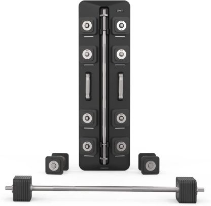 Adjustable Dumbbells Barbell Set with Rack for Home Office, 4-22.8 lbs, 1 Pair / 1 Set / 2 in 1-Trainnox