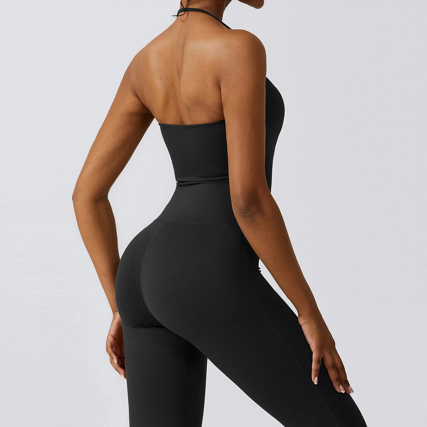 One-piece Yoga Suit Sports Jumpsuit Women Fitness Rompers Stretch Workout Flare Leggings Bodysuits