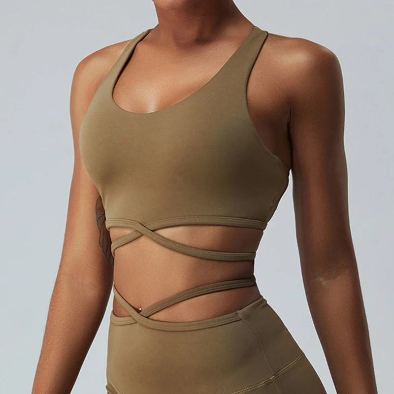 Shockproof Gym Top Women Train Yoga r Fitness Workout Back Cross Sports Bra -Zieline