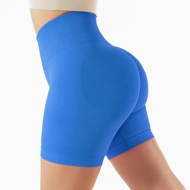 Running High Waist Abdominal Pull-In Buttock Lifting Sports Shorts 