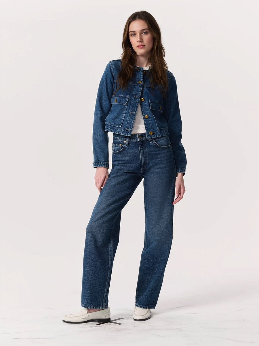 Cotton Cropped Women's Denim Jacket