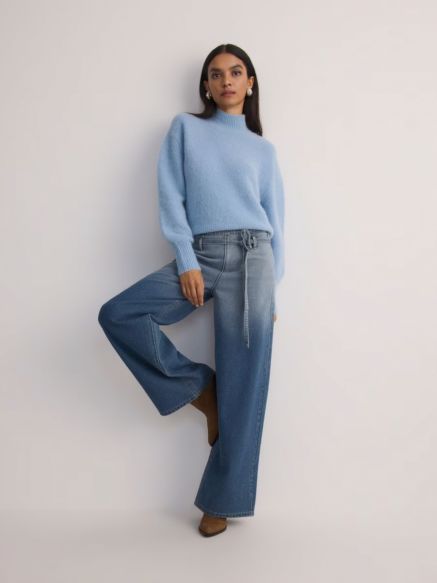 Premium Two-tone Washed Women Denim Jeans