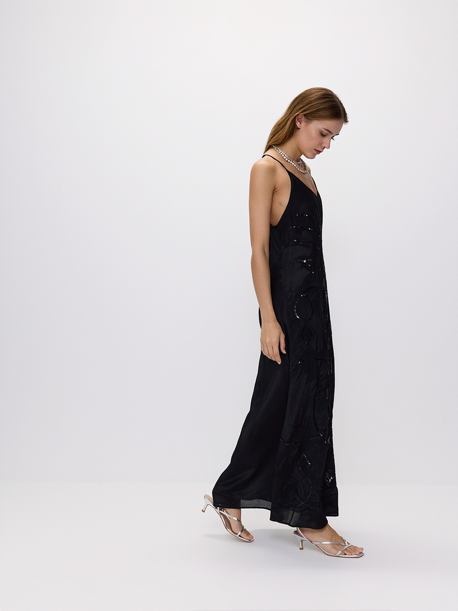 Strapless Irregular Sequin Women Party Maxi Dress