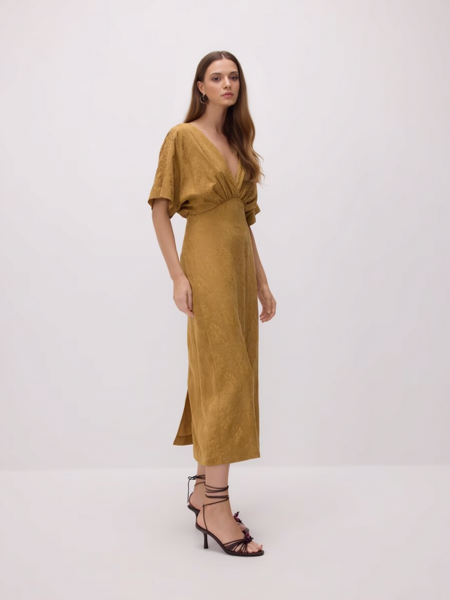 Vintage Printed Premium Women Maxi Dress