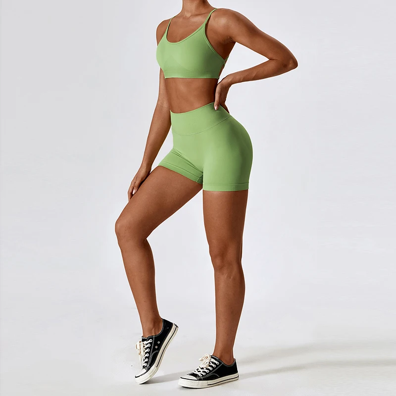 2PCS Yoga Suit Seamless Sports Set Women Quick-Drying Sportswear Gym Set -Zieline