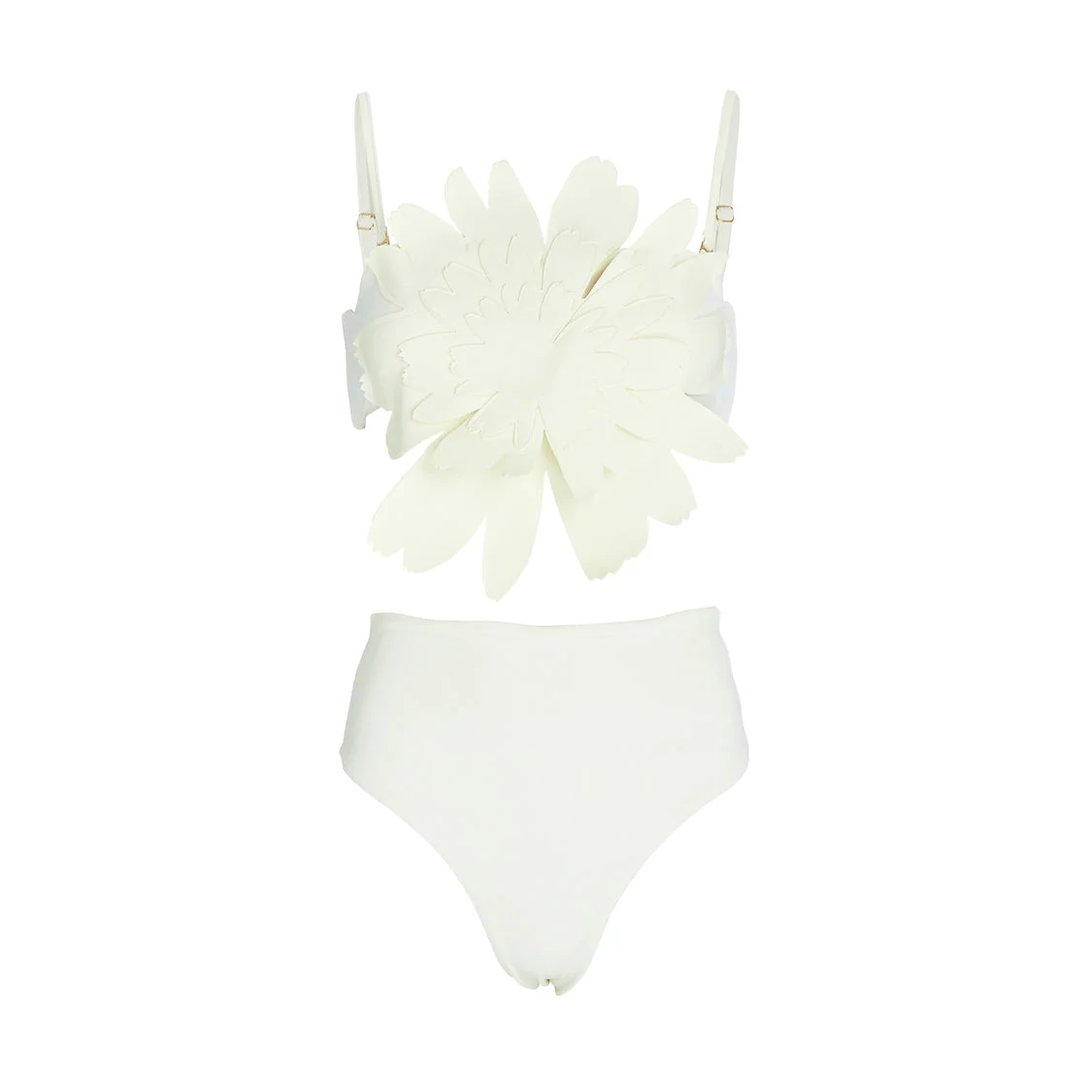 Floral Print Bikini Set Women Solid Color Luxury Two Piece Swimsuit 