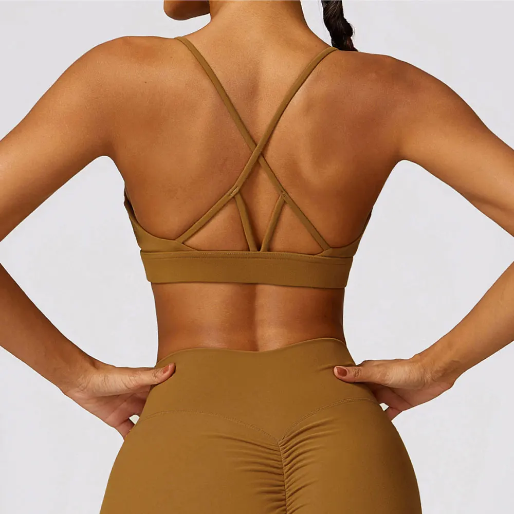 Workout Gym Top Breathable Sports Underwear Fitness Running Brassiere Quick-Dry Yoga Bra