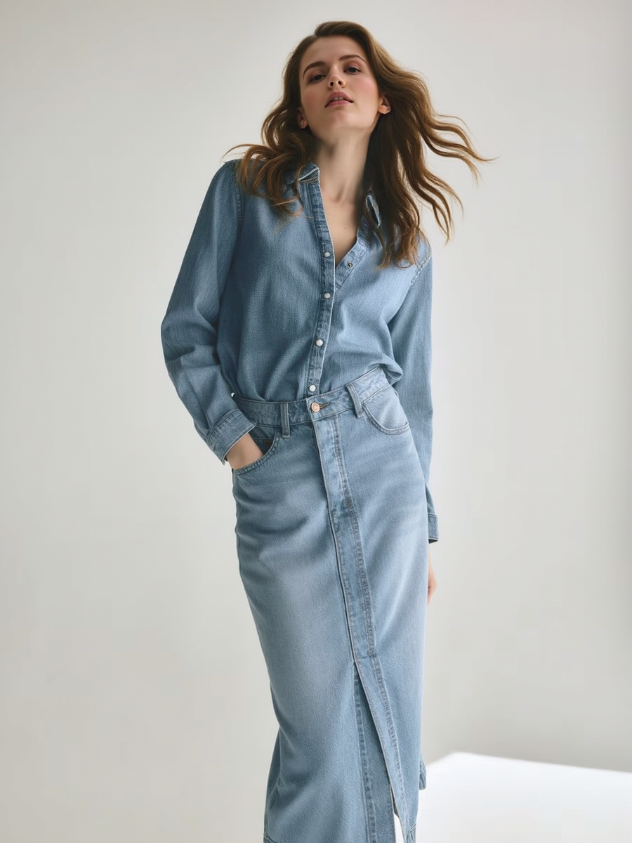 Basic Premium Cotton Women Denim Suit