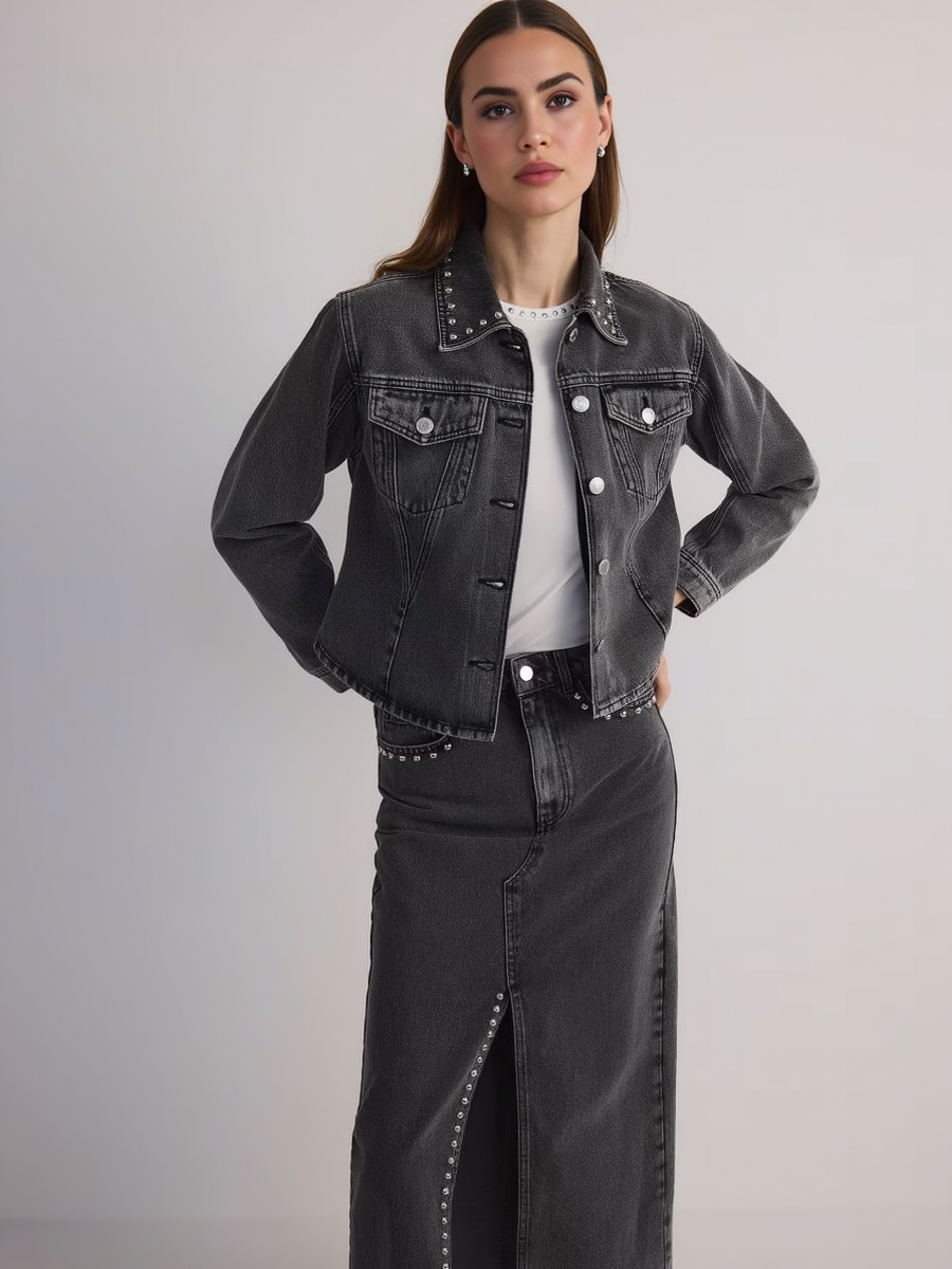Studded Stylish Embellished Women's Denim Suit