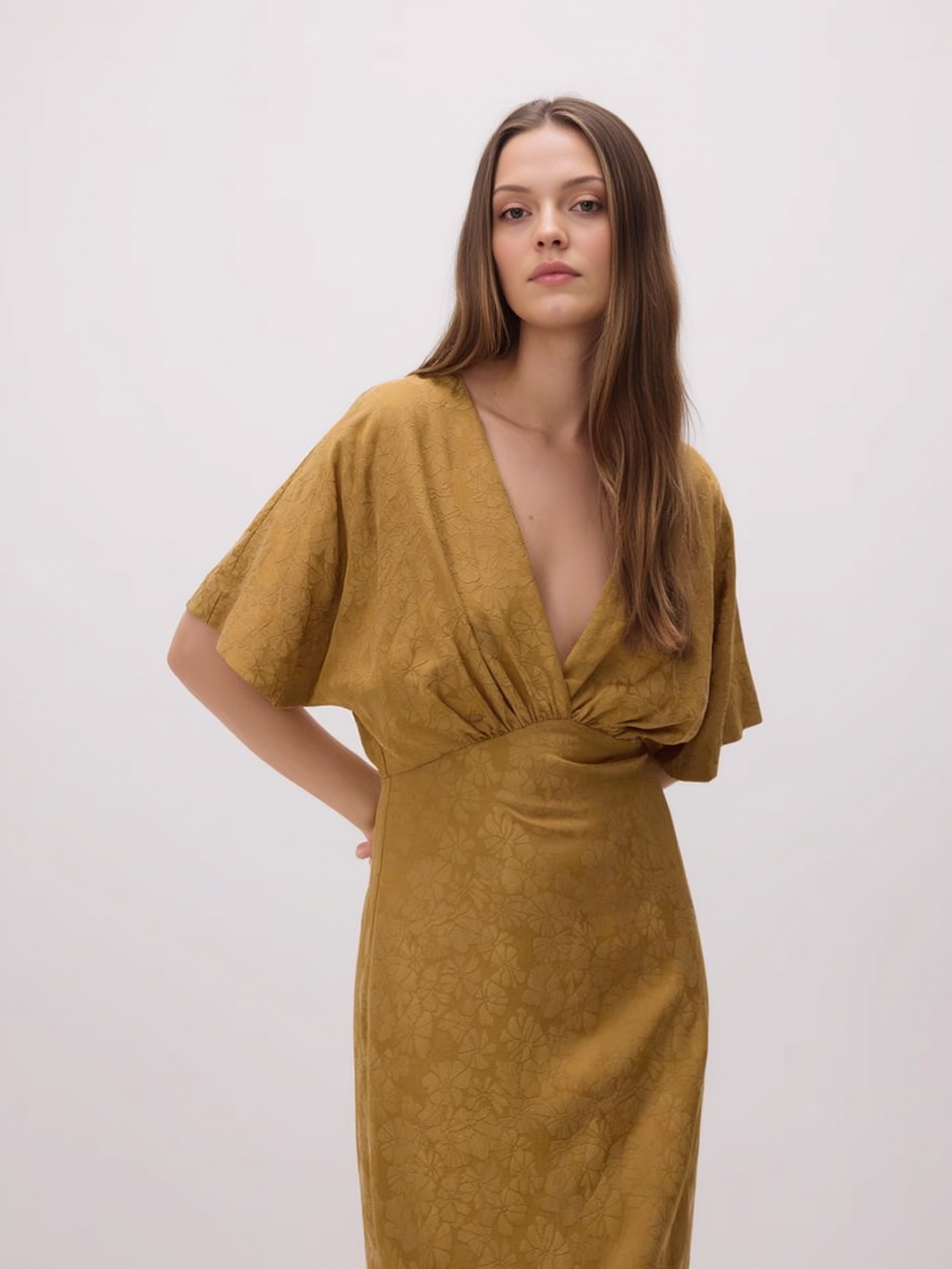 Vintage Printed Premium Women Maxi Dress