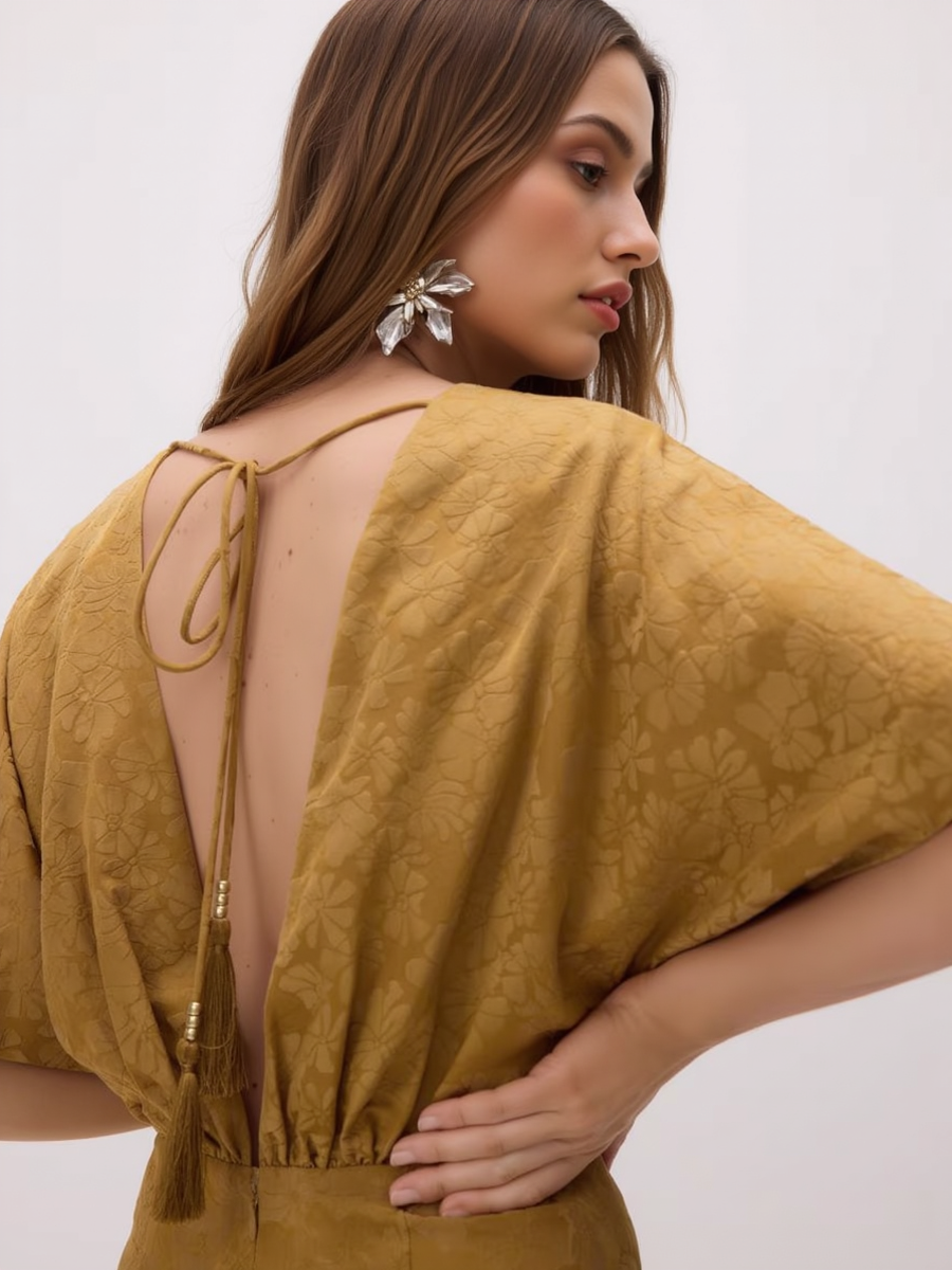 Vintage Printed Premium Women Maxi Dress