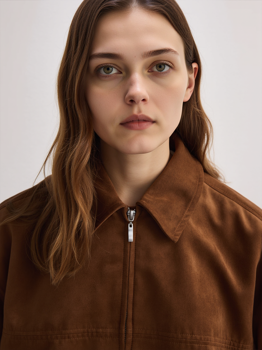 Premium Faux Suede Oversized Jacket