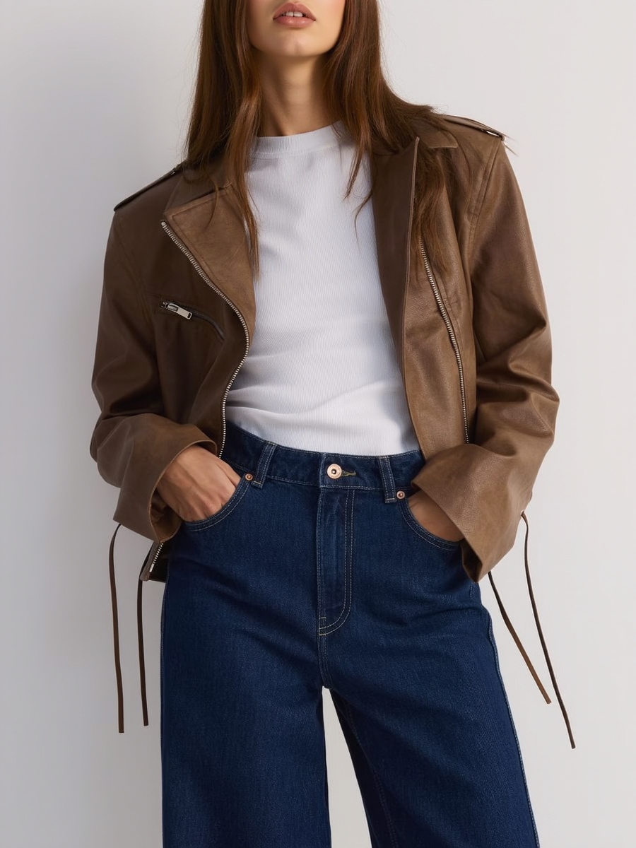Premium Vintage Drawstring Oversized Biker Style Jacket