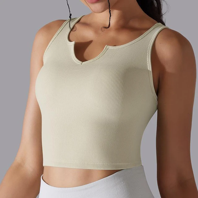 Sexy Breathable Vest Gym Push Up Fitness Runing Shockproof Top 