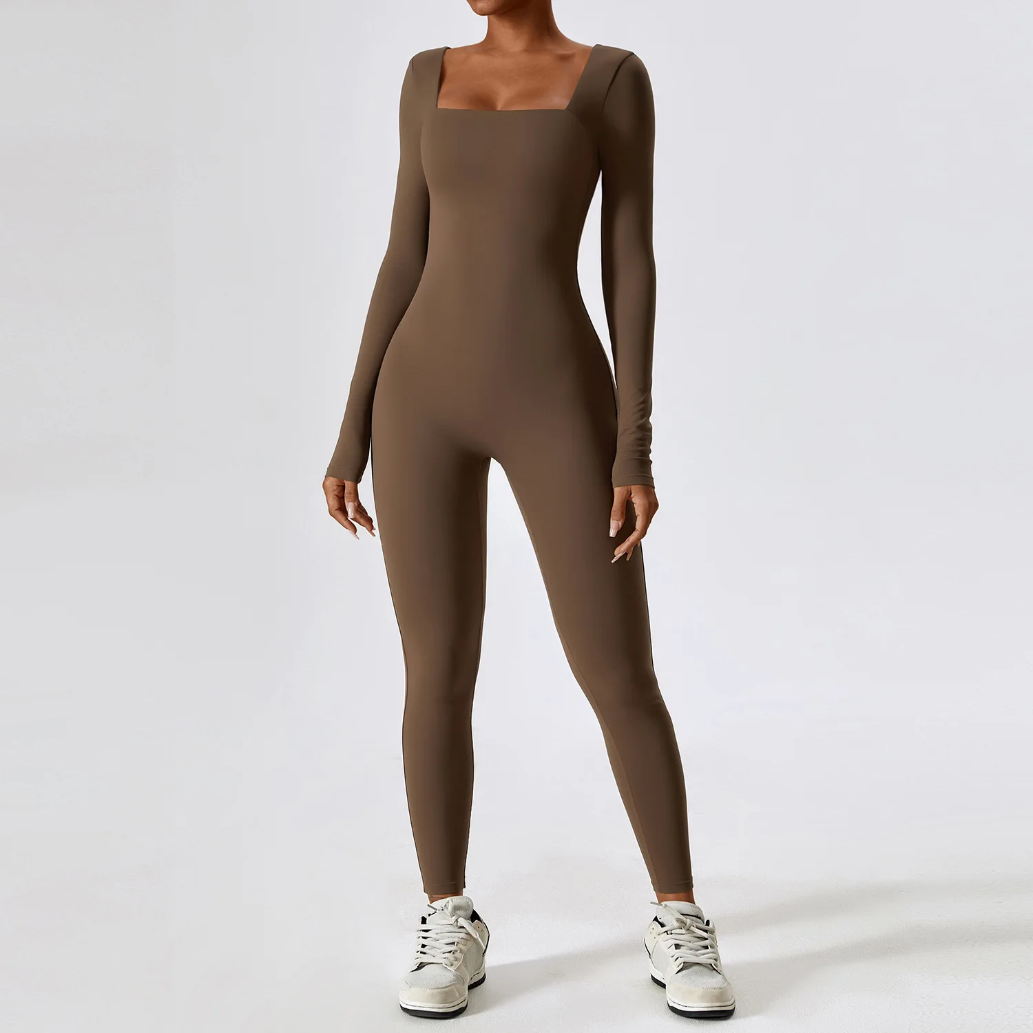 Training Long Sleeve Yoga Clothes Sportswear Bodycon Workout Jump Suites -Zieline