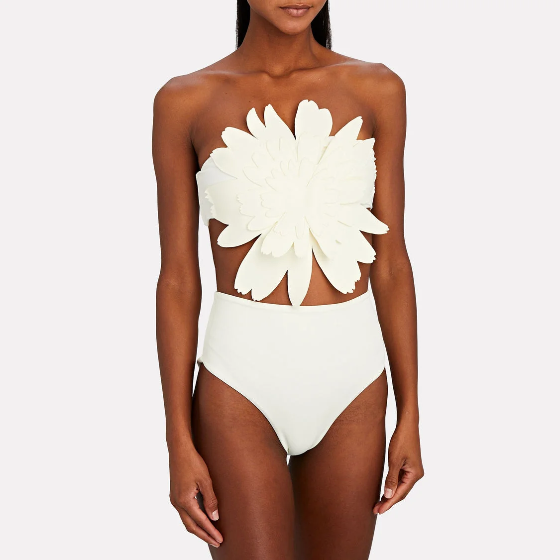 Floral Print Bikini Set Women Solid Color Luxury Two Piece Swimsuit 