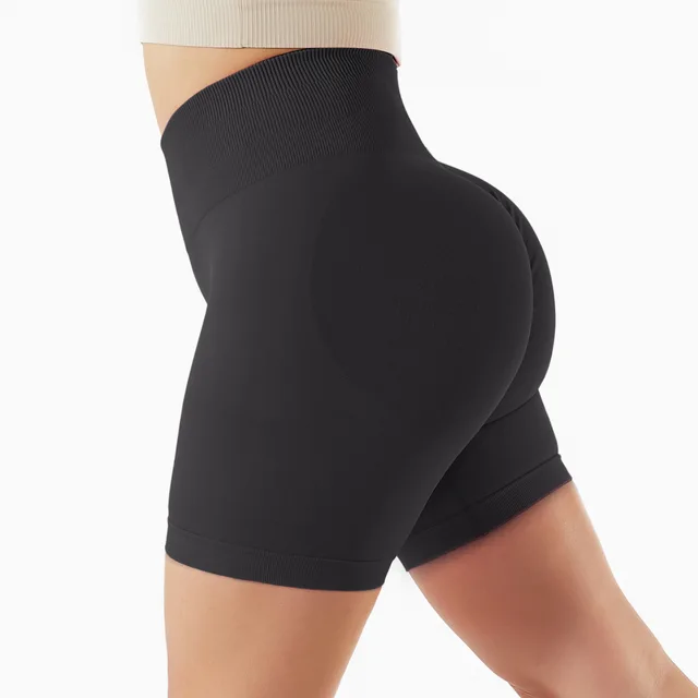 Running High Waist Abdominal Pull-In Buttock Lifting Sports Shorts 