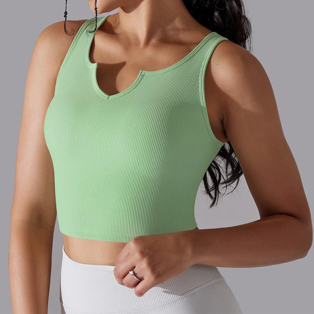 Sexy Breathable Vest Gym Push Up Fitness Runing Shockproof Top 