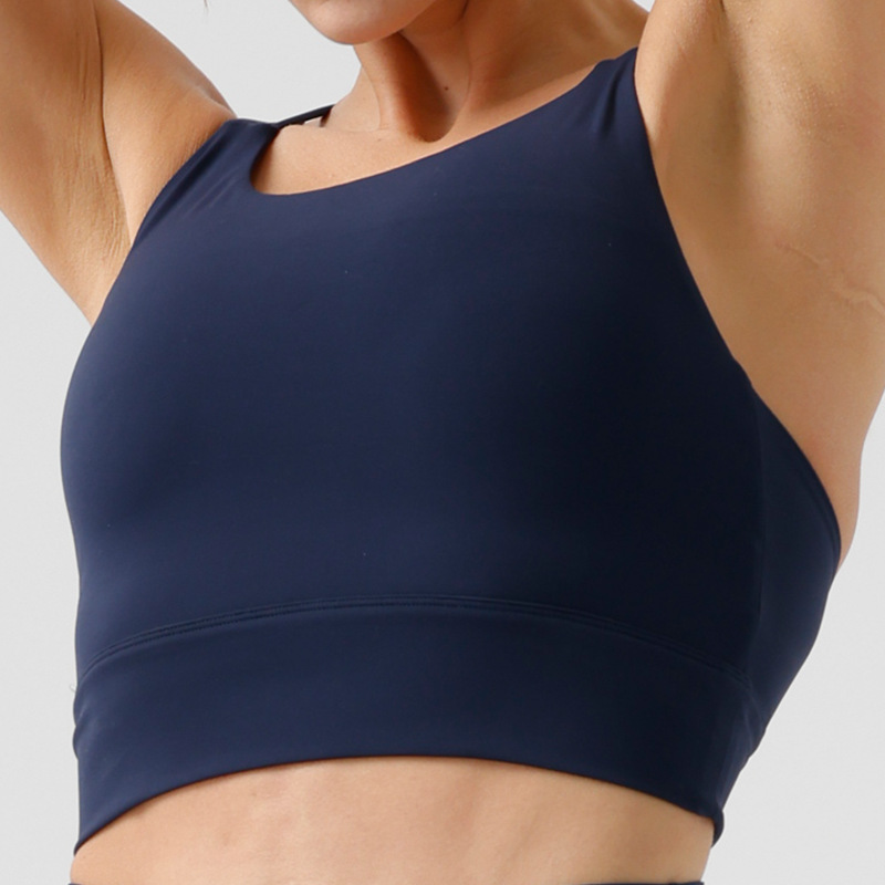 Environmental Protection Spaghetti Strap One-Piece Back Exercise Underwear with Chest Pad Yoga Bra