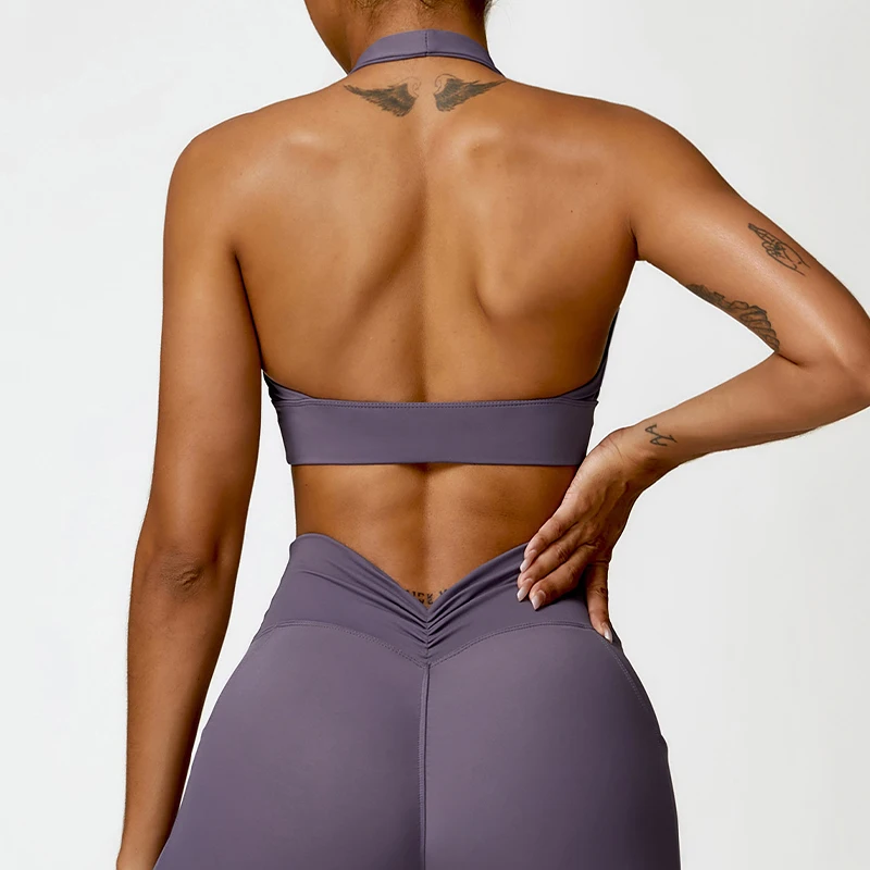 Scrunch Sports Bra Push up Gym Running Underwear Workout Brassiere Fitness Yoga Top-Zieline