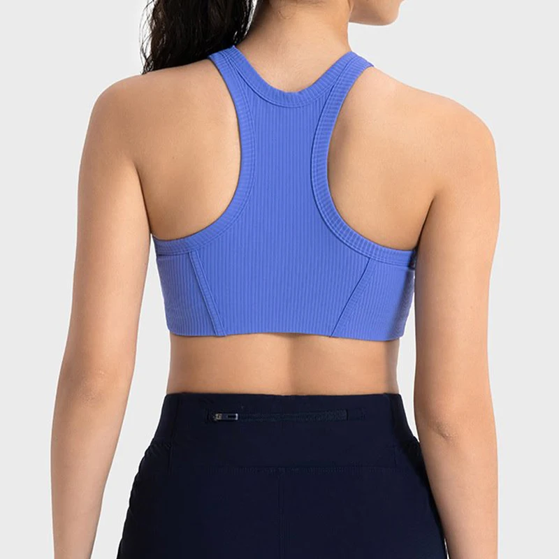  Women's Workout Crop Top Female Shockproof Brassiere Women Push Up Yoga Bra-Zieline