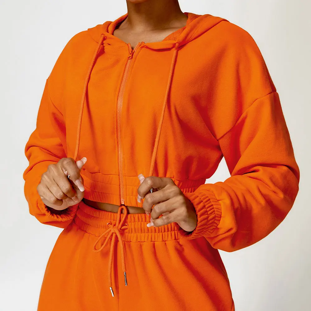 Stand-Up Collar Top Wear Gym Training Leisure Outdoor Zipper Hoodies-Zieline