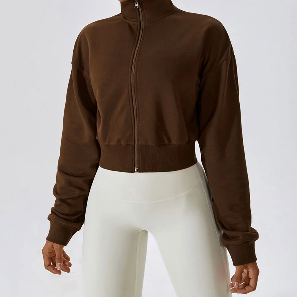 Loose Zippered Long Sleeved Running Sweatshirt Outdoor Warmth Fitness And Versatile Casual Sweatshirt-Zieline