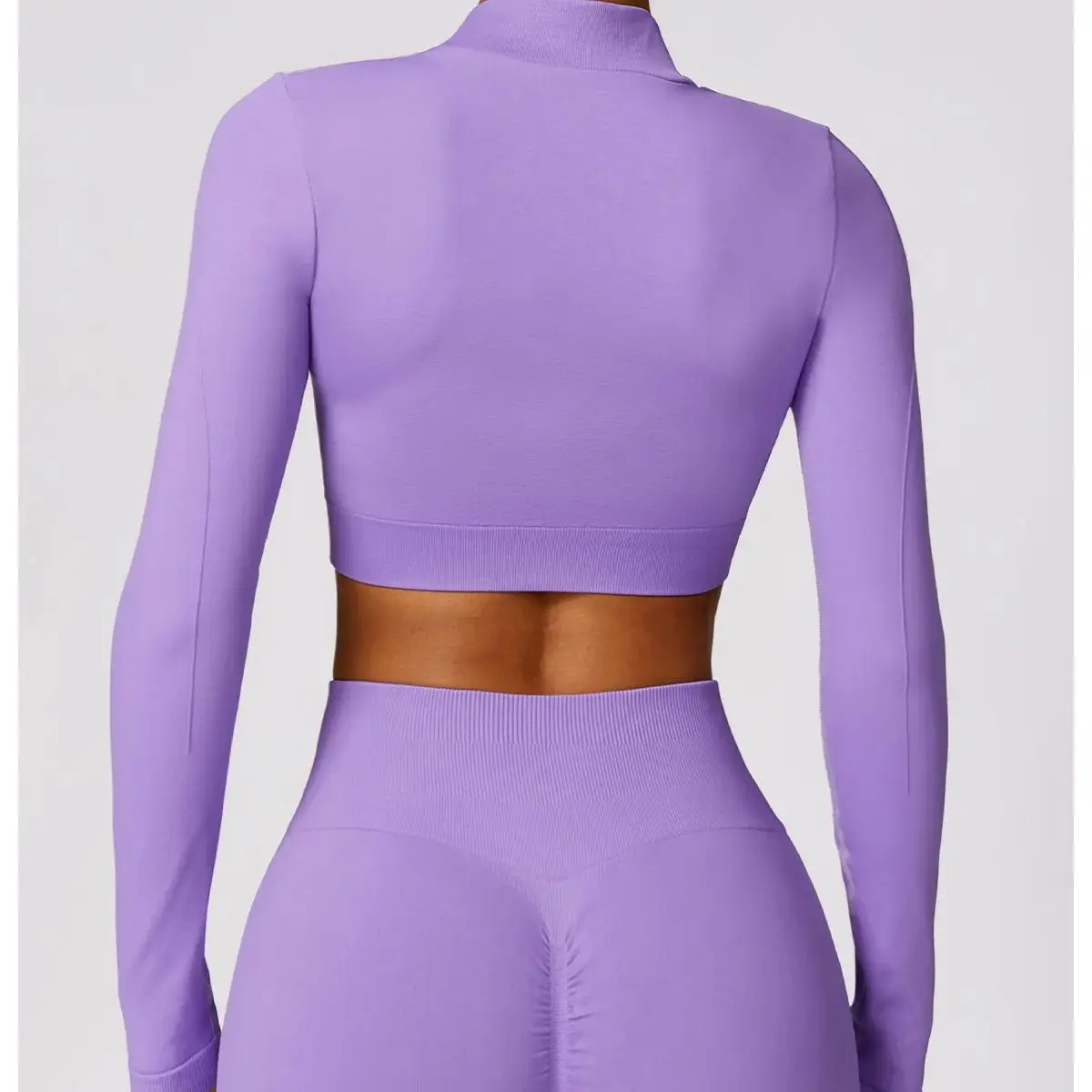 Long Sleeved Workout Push Up Yoga Top Tight Nude Quick Drying Gym Tops-Zieline