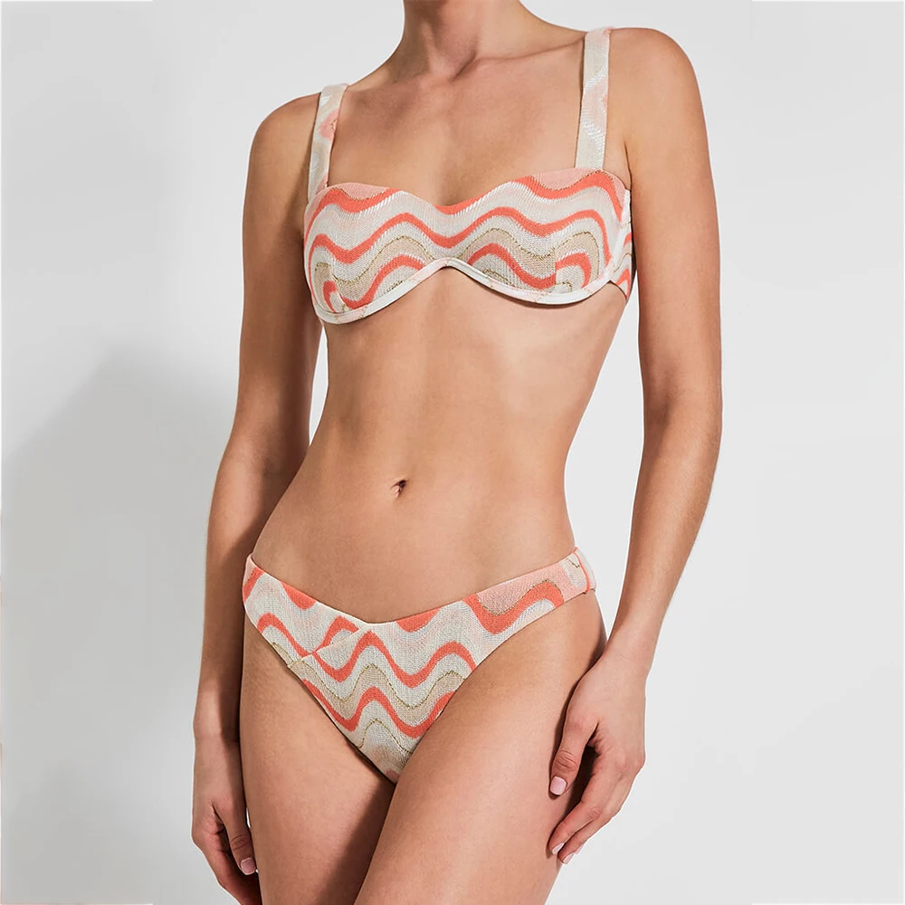  Sexy Bikini Set Halterneck Two Piece Swimsuit Luxury Beach Swimwear Cover Up -Zieline