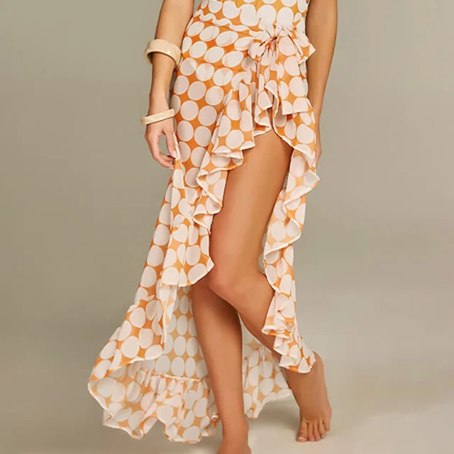 Deep V Print One Piece Swimsuit Backless Sexy Halter Bikini and Cover Up Summer Beachwear