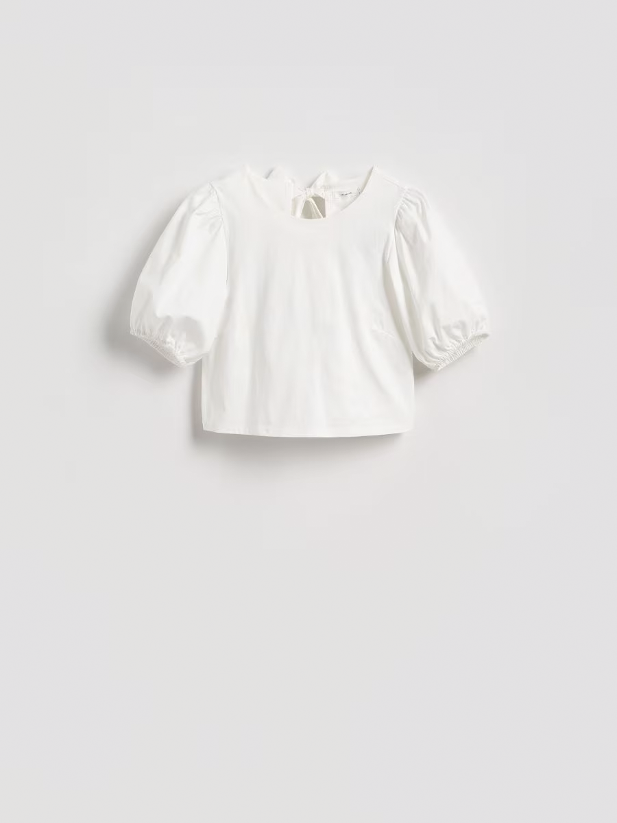 Pure Cotton Tie Back Blouse