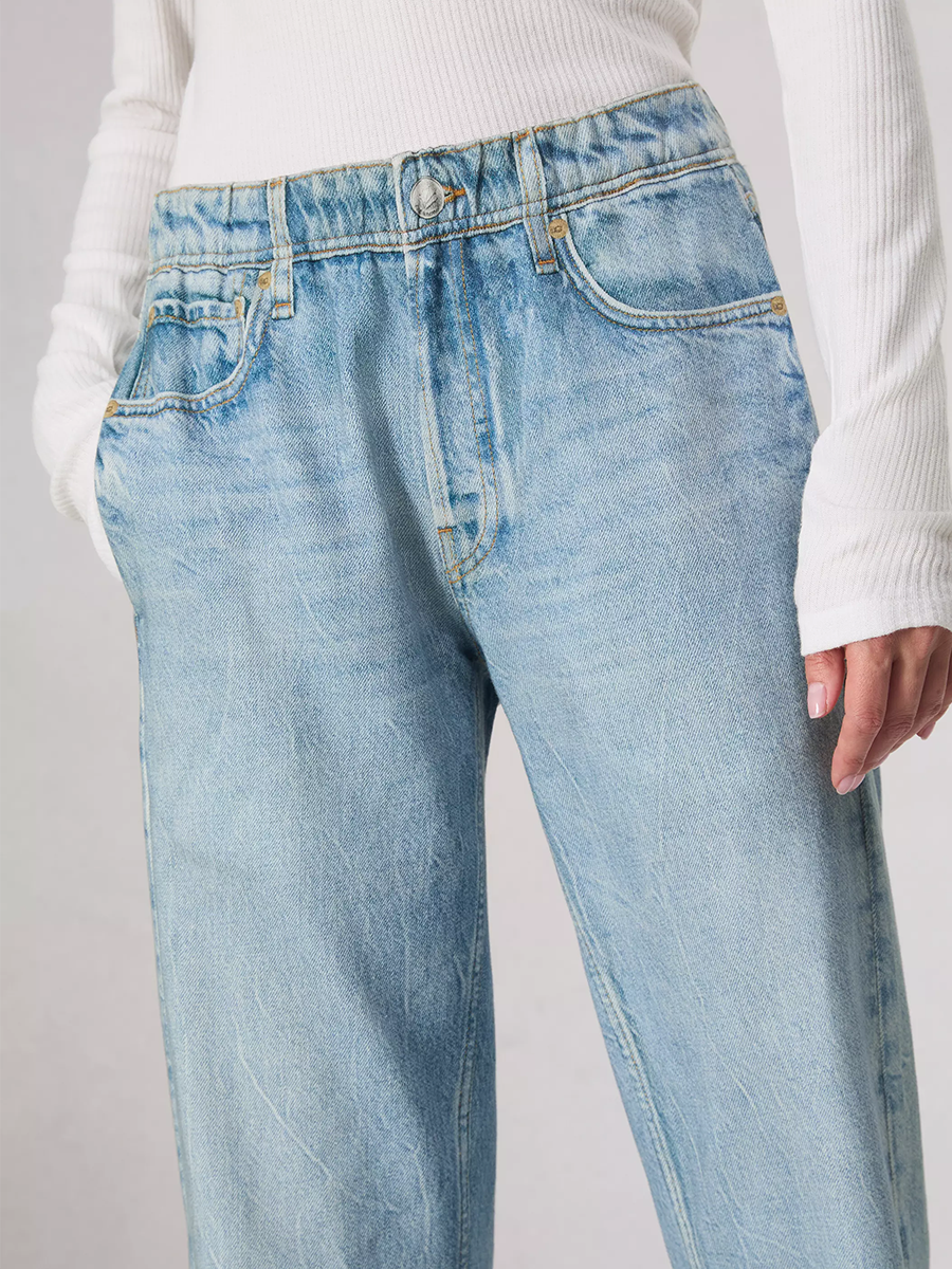 Denim Jogging Pants With Leggings