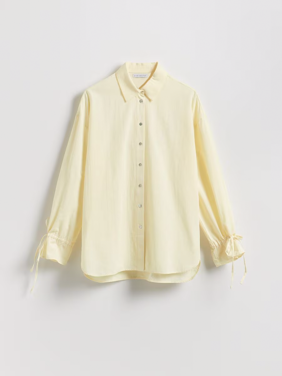 Premium Cotton Women Linen Lace-Up Ruffled Shirt And Ruffled Shorts Set