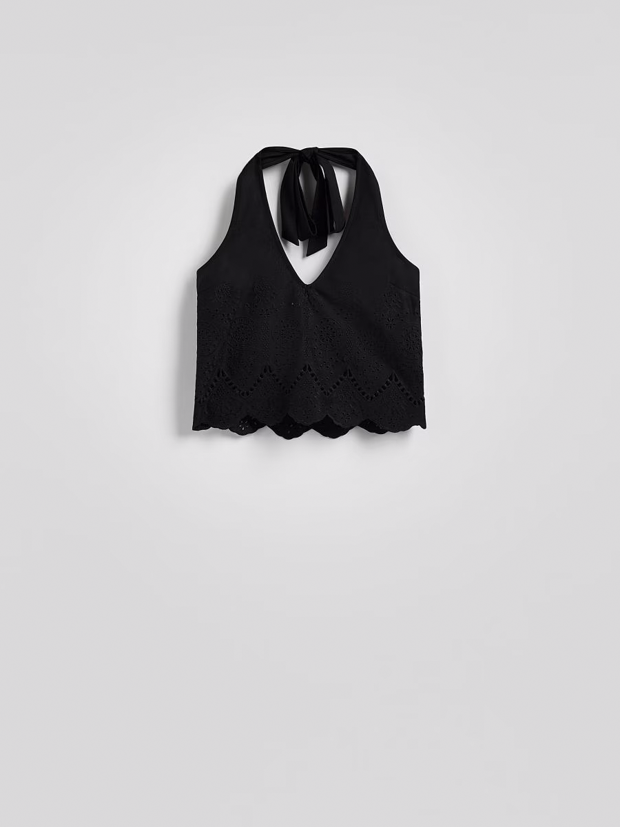 Cotton and Linen Hollow Back Tie Resort Set