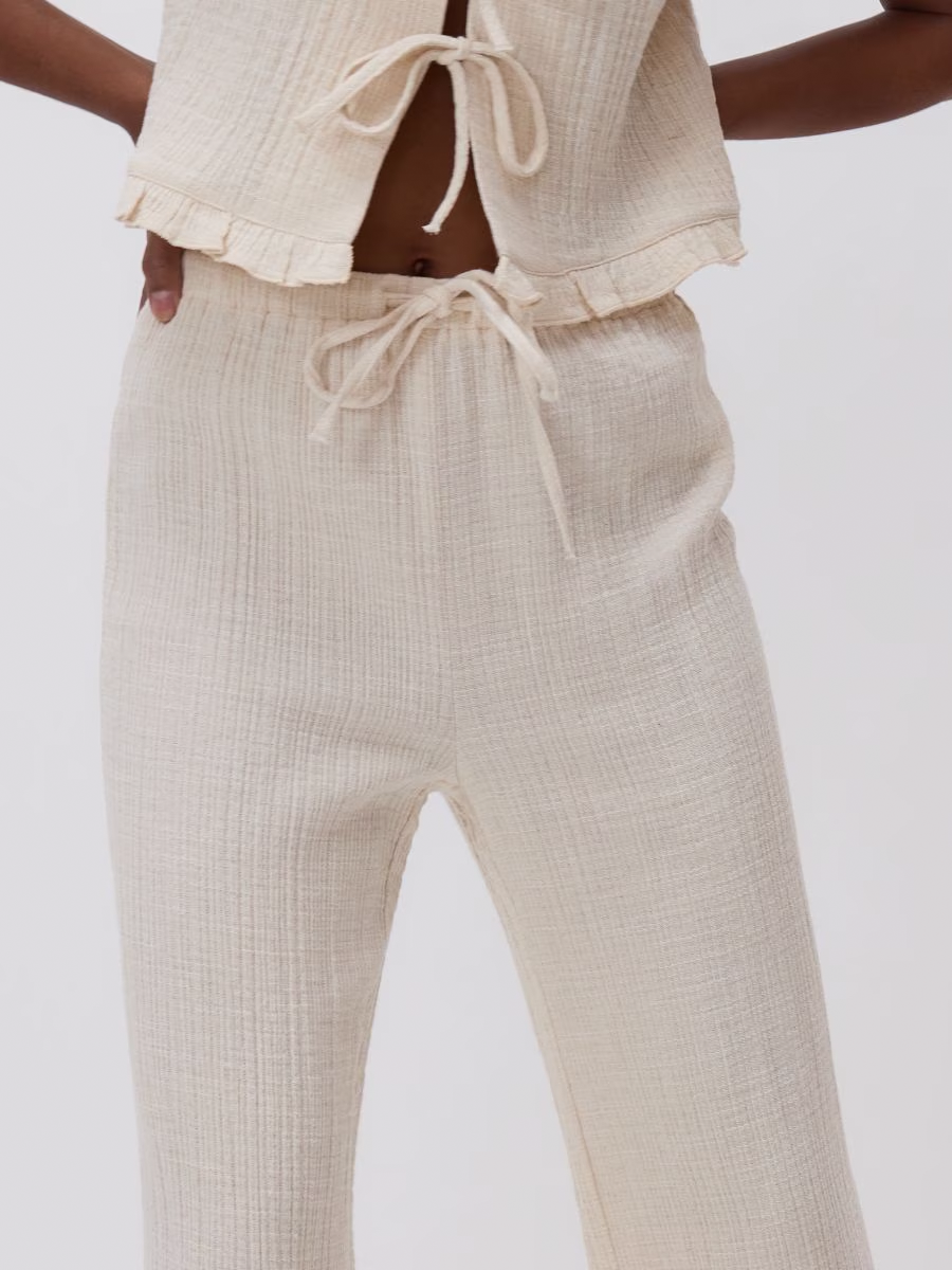 Linen Tied Vest and Pants Set