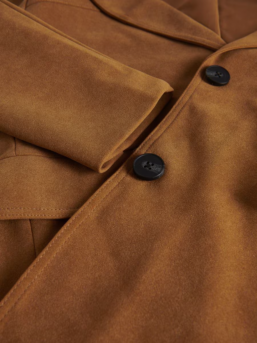 Single Breasted Suede Blazer